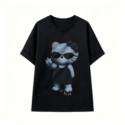 FFBLUE时髦印花T设计感休闲上衣