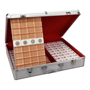 御圣麻将牌大号家用土豪金色水晶广东麻将牌手打高档麻将