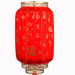 户外灯笼广告印字定制大红串吊灯挂饰中国风防水仿古春节羊皮宫灯