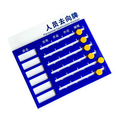 亚克力人员在岗离岗状态去向牌
