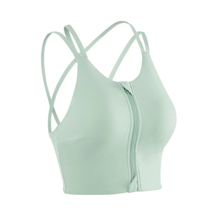 高强度前胸拉链美背运动内衣女防震跑步聚拢一体式健身瑜伽文胸