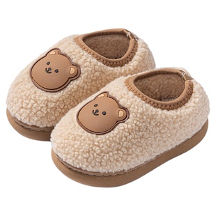 宝宝棉拖鞋女童包跟1-3岁2防滑室内家居婴幼儿童秋冬季男孩毛棉鞋