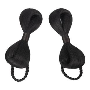 儿童汉服假发蝴蝶结发髻造型古装假发包女童汉服假发头饰假发古风