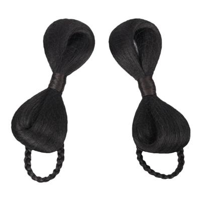 儿童汉服假发蝴蝶结发髻造型古装假发包女童汉服假发头饰假发古风