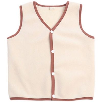 儿童加绒马甲秋冬内穿双面奥粒绒保暖女童宝宝摇粒绒背心男童冬季