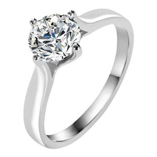 右手等待星河璀璨1克拉莫桑石钻戒S925银情侣对戒闭口简约戒指女