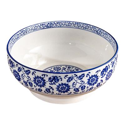 陶瓷中式大众高脚加深汤碗