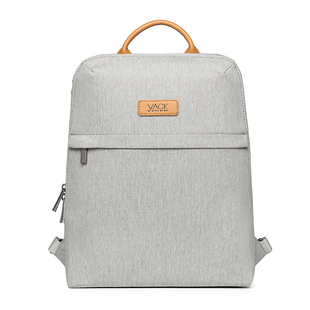 VACK简约轻薄双肩包商务通勤防水男女包包适用14.2寸大学生电脑包