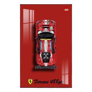 乐高积木42096保时捷汽车911上墙相框挂画展示艺术背景板男生礼物