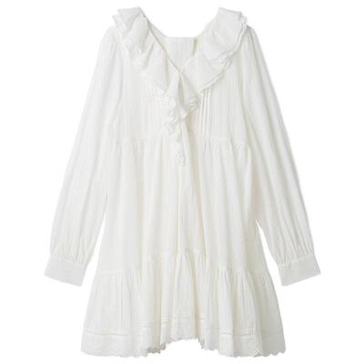 LILYBROWN荷叶边不规则连衣裙