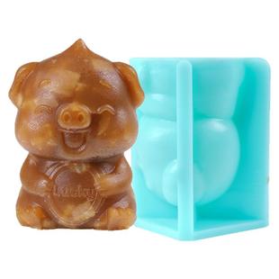 猪皮冻模具食品级硅胶小猪海参皮冻卡通酒店餐饮冷菜专用网红磨具