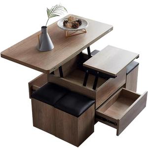 多功能岩板茶几组合秒变餐桌两用小户型创意升降折叠可移动免安装