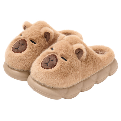 可爱卡皮巴拉儿童棉拖鞋男童保暖
