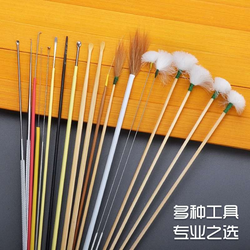 天艺专业采耳工具套装采耳挖耳勺清洁耳朵工具掏耳金铝箱采耳28件