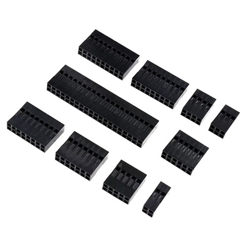 杜邦壳端子胶壳2.54mm杜邦线插头1P2P3P4P5P6P7P8P10P20P单排双排