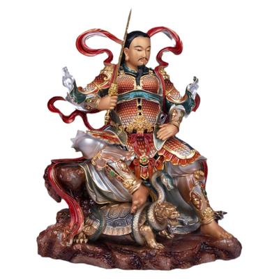 圆通全铜彩绘真武大帝神像供奉