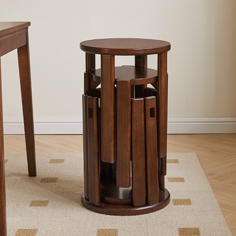 实木叠凳子餐凳圆凳圆凳子板凳创意餐桌吃饭高乐家用叠叠凳凳