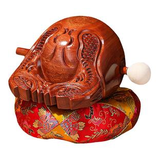 紫檀木木鱼法器实木老式木鱼佛门寺院家用摆件打击乐器台湾小木鱼