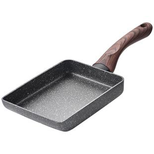 乐扣乐扣玉子烧锅麦饭石色不粘小煎锅方形日式厚蛋烧家用早餐锅子