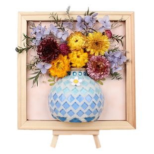 三八节手工diy礼物自制马赛克立体花瓶妇女制作材料包女神活动38