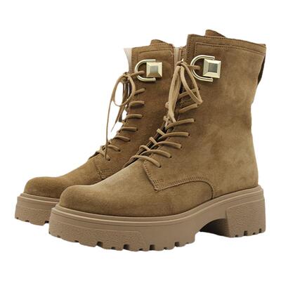 德国女鞋时尚高帮系带马丁靴