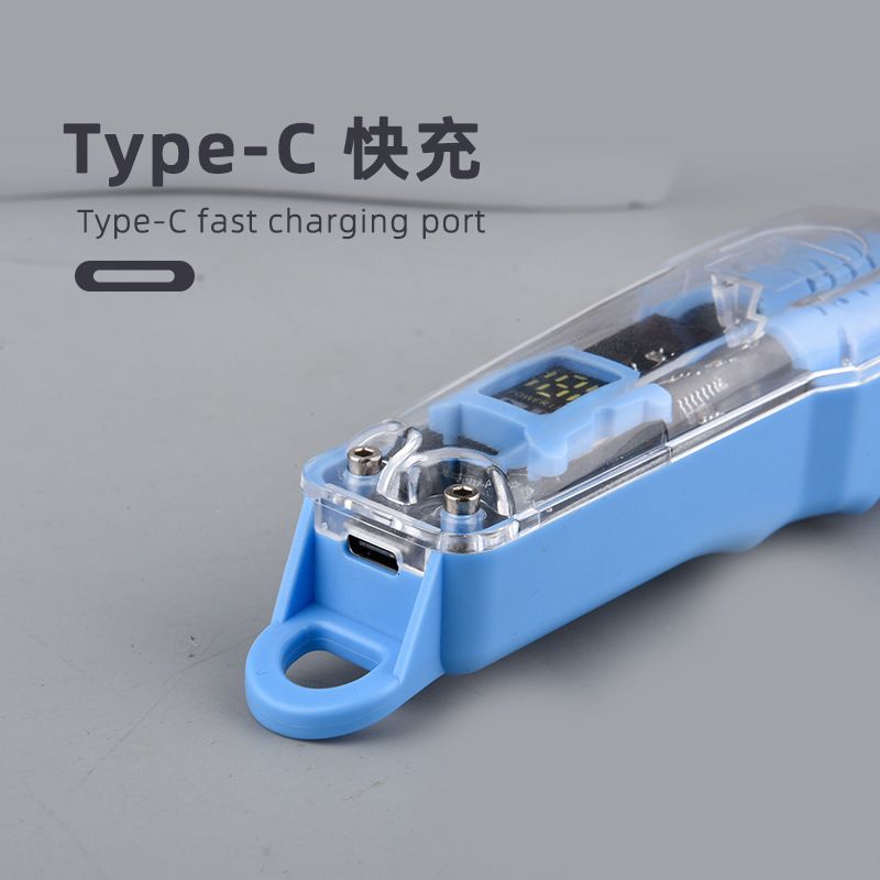 跨境透明液晶数显电动理发器电推头发头油剪家用神器推刀推光头