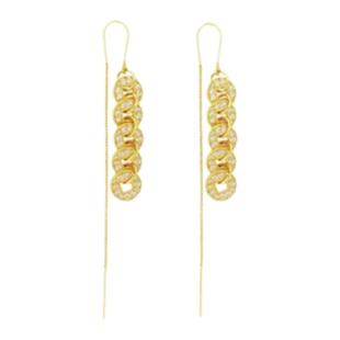 新中式五帝钱币耳线长款流苏网红百搭耳饰气质耳坠高级感防丢耳环