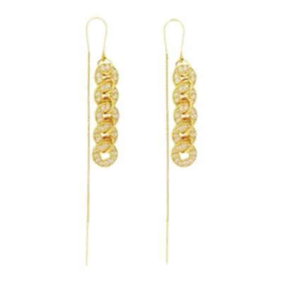 新中式五帝钱币耳线长款