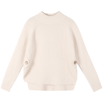 秋冬百搭半高领韩版宽松显瘦毛衣