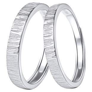 GUISU归素枯木逢春999纯银小众设计情侣对戒足银活口一对戒指礼物