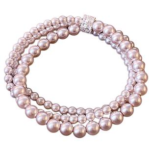 多层微镶珍珠串珠叠戴手链女2025新款手串轻奢小众精致巨好看手饰