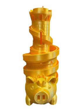 3D打印猪猪城堡储钱罐旋转轨道