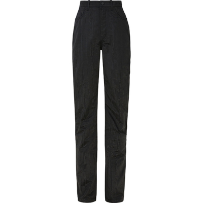 MARINE SERRE 女贴花波纹布直筒裤休闲裤