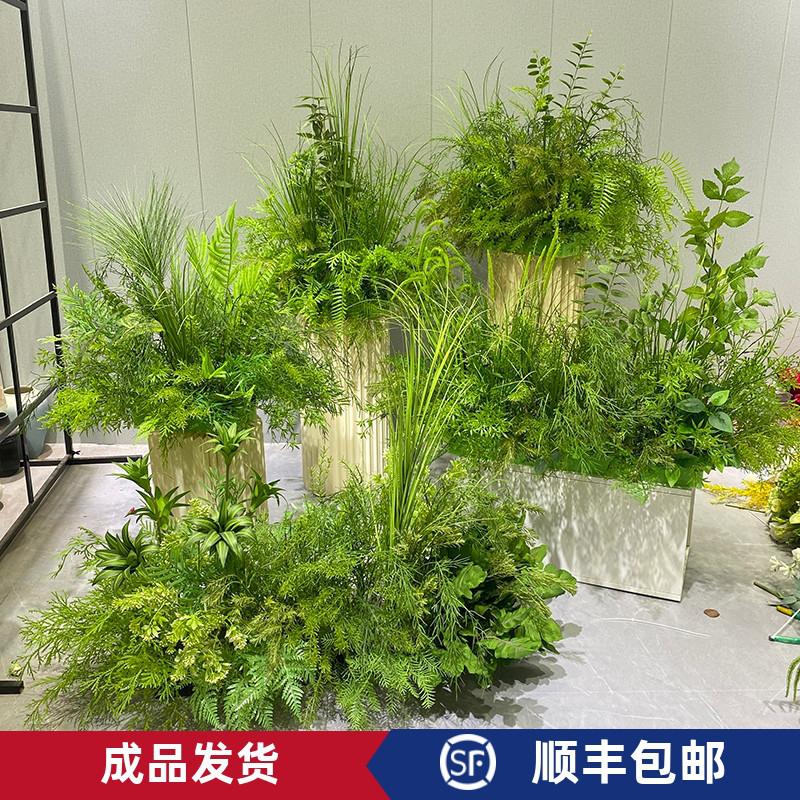 造景花艺森系场景路引仿真花绿植道具装饰婚礼布置假花婚庆地花排
