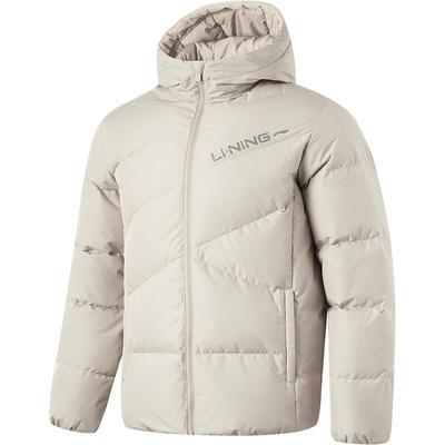 李宁连帽男短羽绒服运动服