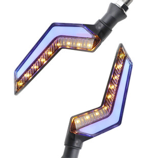 电动车摩托车LED双色流水转向灯带日行功能小牛九号雅迪通用改装