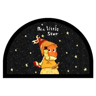 卡通星星人软硅藻泥浴室地垫半圆吸水防滑卫生间厕所房间地毯脚垫