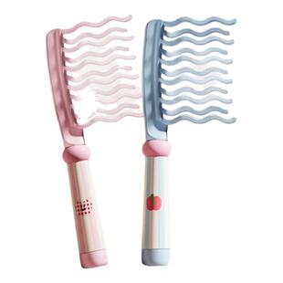 日本大齿梳子宽齿羊毛卷发梳烫头发后女士专用打理蓬松颅顶静电防