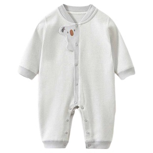 木植新生儿舒绒连体衣秋冬季加厚保暖纯棉宝宝连身衣婴儿衣服A类