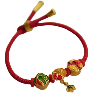 朝华凝露古法烧蓝国潮吉祥招财纳福新年手链配件本命年搭配吊坠