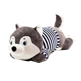 哈士奇毛绒玩具公仔女生娃娃玩偶熊床上夹腿睡觉抱枕儿童生日礼物