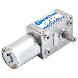 JGY370涡轮蜗杆减速电机空心D8轴18mm长大扭力微型调速马达12V24V