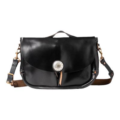 Lucky John男包单肩包霍尔文单肩包男真皮horween复古邮差包大包