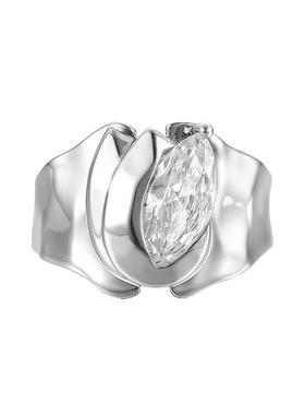 mfow锆石花朵郁金香戒指