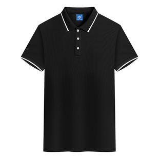 夏季工作服T恤定制印logo冰丝polo衫翻领短袖餐饮服务员广告工衣