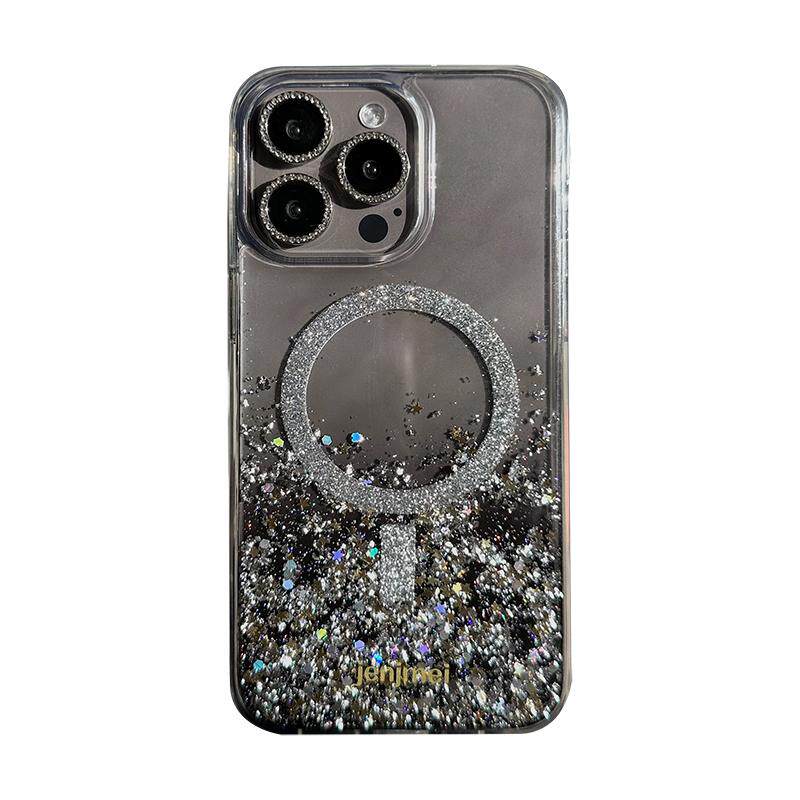 仙女风钛灰磁吸充电适用苹果15promax手机壳新款iphone16pro简约17pro透明仙女风硅胶17小众高级感网红