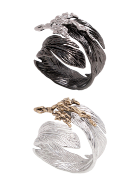 原创小众设计黑鸦白鸽情侣对戒