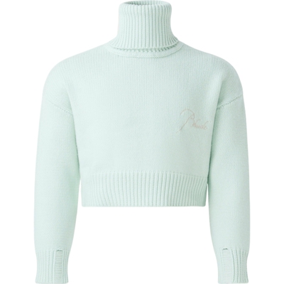 Rhude 秋冬男女同款短款羊毛羊绒混纺毛衣