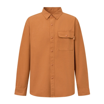 翻领开衫复古长袖衬衫