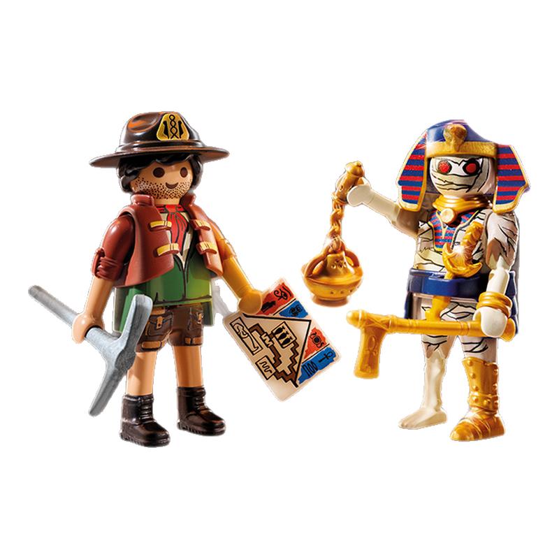 PLAYMOBIL摩比世界儿童玩具寻宝者与木乃伊益智人物男女通用71796